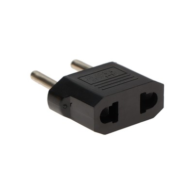 Переходник плоский, 6 А, 220 В, чёрный, 1 шт.