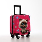 Чемодан детский 28 л (S), отдел на молнии, 4 колеса, розовый - Фото 2