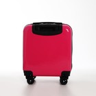 Чемодан детский 28 л (S), отдел на молнии, 4 колеса, розовый - Фото 4