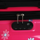 Чемодан детский 28 л (S), отдел на молнии, 4 колеса, розовый - Фото 6