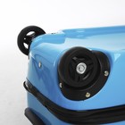 Чемодан малый 20" на молнии, 4 колеса, цвет голубой - фото 23235464