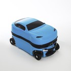 Чемодан малый 20" на молнии, 4 колеса, цвет голубой - фото 23235465