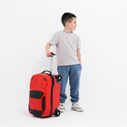 Чемодан малый 20" на молнии, 4 колеса, цвет красный - фото 24099072