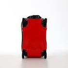 Чемодан малый 20" на молнии, 4 колеса, цвет красный - фото 23235486