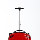 Чемодан малый 20" на молнии, 4 колеса, цвет красный - фото 23235487