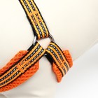 Шлейка супермягкая со светоотражающей прошивкой, размер М, обхват 32-63 см, оранжевая - фото 7868813