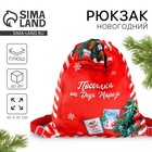 Рюкзак - мешок детский новогодний «Посылка от Деда Мороза», 35×30 см - Фото 1