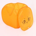 Корзина для хранения игрушек «Лисёнок» с крышкой, 45 х 45 х 43 см, оранжевая - фото 4117292