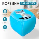 Корзина для хранения игрушек «Енотик» с крышкой, 45 х 45 х 43 см, синяя - Фото 1