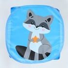 Корзина для хранения игрушек «Енотик» с крышкой, 45 х 45 х 43 см, синяя - Фото 4