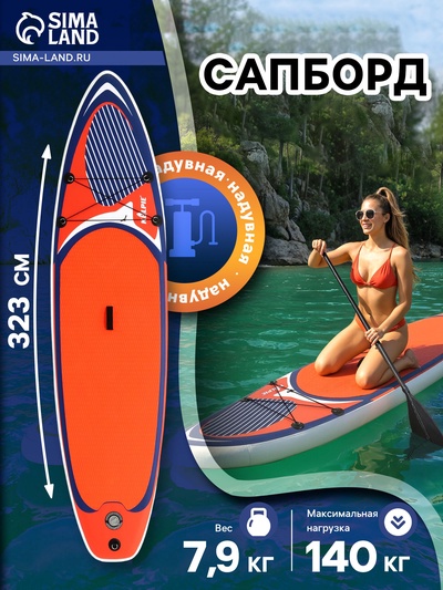 УЦЕНКА Сапборд надувной универсальный KELPIE, 10.8" 323×80×15 см