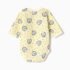 Боди Bloom Baby Ёжики с дл. рукавом, р. 68 см, желтый - Фото 5