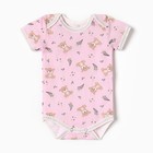 Боди Bloom Baby "Мишки" с коротким рукавом, рост 62 см, розовый 9932286 - фото 21382703