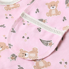 Костюм (распашонка, ползунки, чепчик) Bloom Baby Мишки, р. 56 см, розовый - Фото 3