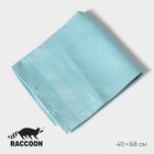 Салфетка для уборки большая Raccoon, 40×68 см, цвет голубой - Фото 1