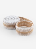 Лента холщовая «Кружево», натуральная, 40 мм, 4.5±0.5 м, белая - Фото 2