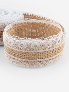 Лента холщовая «Кружево», натуральная, 40 мм, 4.5±0.5 м, белая - Фото 3