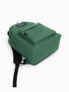 Рюкзак школьный на молнии, с карманом, однотонный, размер 30×14×41 см, насыщенно-зелёный - Фото 6