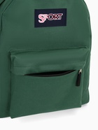 Рюкзак школьный на молнии, с карманом, однотонный, размер 30×14×41 см, насыщенно-зелёный - Фото 8