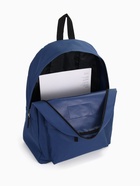 Рюкзак школьный на молнии, с карманом, однотонный, размер 30×14×41 см, синий - Фото 10