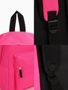 Рюкзак школьный на молнии, с карманом, однотонный, размер 30×14×41 см, фуксия - Фото 5