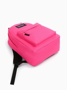 Рюкзак школьный на молнии, с карманом, однотонный, размер 30×14×41 см, фуксия - Фото 6