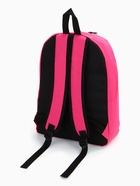 Рюкзак школьный на молнии, с карманом, однотонный, размер 30×14×41 см, фуксия - Фото 7