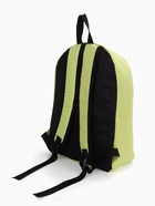 Рюкзак школьный на молнии, с карманом, однотонный, размер 30×14×41 см, лимонно-жёлтый - Фото 3