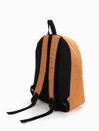 Рюкзак школьный на молнии, с карманом, однотонный, размер 30×14×41 см, оранжевый - Фото 6