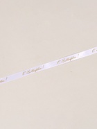 Лента атласная «С 8 Марта», 15 мм, 23±1 м, белая, золотая №001 - Фото 3