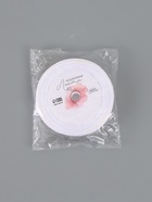 Лента атласная «С 8 Марта», 15 мм, 23±1 м, белая, золотая №001 - Фото 5