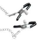 Кляп БДСМ с зажимами для сосков, кожа, металл, черный - Фото 8