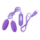 Виброяца Оки-Чпоки, 2 шт, 12 режимов, ПУ, ЗУ USB, 2,5 х 5,5 см, фиолетовый - фото 11561842