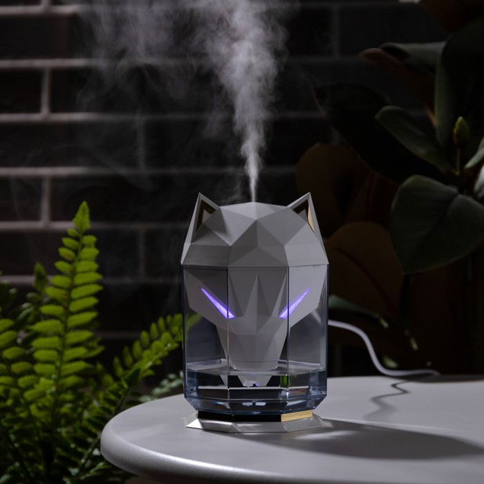 Увлажнитель воздуха Luazon HM-12 "Волк", ультразвуковой, 650 мл, 2 Вт, погружной, USB, белый - Фото 1