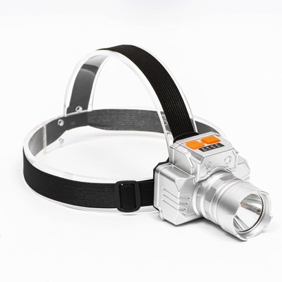 Фонарь налобный аккумуляторный, 15 Вт, 600 мАч, 3030 LED, 3 режима