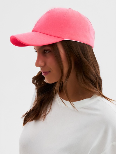 Кепка женская однотонная MINAKU, ярко-розовая, размер 56-58, хлопок 100%