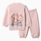 Костюм вязаный (джемпер, брюки), цвет розовый, рост 68 - фото 23521335