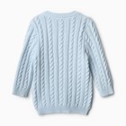 Комплект вязаный (джемпер, брюки, шапочка), цвет голубой, рост 62 см - фото 23223478