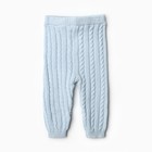 Комплект вязаный (джемпер, брюки, шапочка), цвет голубой, рост 62 см - Фото 6