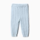 Комплект вязаный (джемпер, брюки, шапочка), цвет голубой, рост 62 см - Фото 8