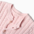 Комплект вязаный (джемпер, брюки, шапочка), цвет розовый, рост 62 см - Фото 2