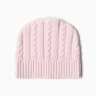 Комплект вязаный (джемпер, брюки, шапочка), цвет розовый, рост 62 см - Фото 11