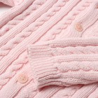 Комплект вязаный (джемпер, брюки, шапочка), цвет розовый, рост 62 см - Фото 3