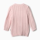 Комплект вязаный (джемпер, брюки, шапочка), цвет розовый, рост 62 см - Фото 4