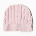 Комплект вязаный (джемпер, брюки, шапочка), цвет розовый, рост 62 см - фото 23293852