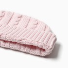 Комплект вязаный (джемпер, брюки, шапочка), цвет розовый, рост 62 см - Фото 10