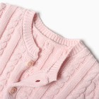 Комплект вязаный (джемпер, брюки, шапочка), цвет розовый, рост 80 см - фото 23521393