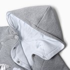 Комбинезон утепленный, цвет серый, рост 74 см - фото 27733771