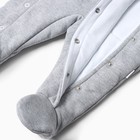 Комбинезон утепленный, цвет серый, рост 74 см - фото 27733773