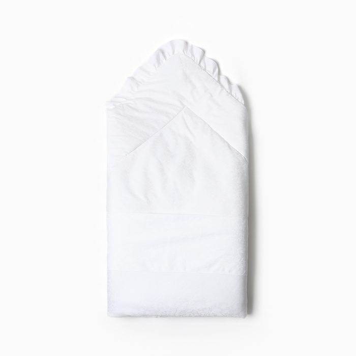 Конверт-одеяло с меховой вставкой, цвет белый, размер 100х100 см